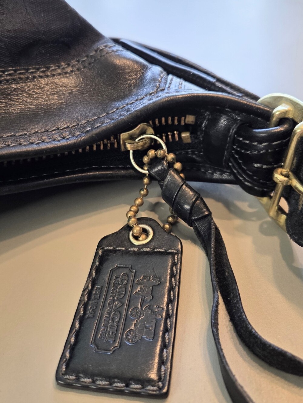 Coach Madison Sophia Monogram Black Canvas and Leather Crossbody Bag - Picture 10 of 15